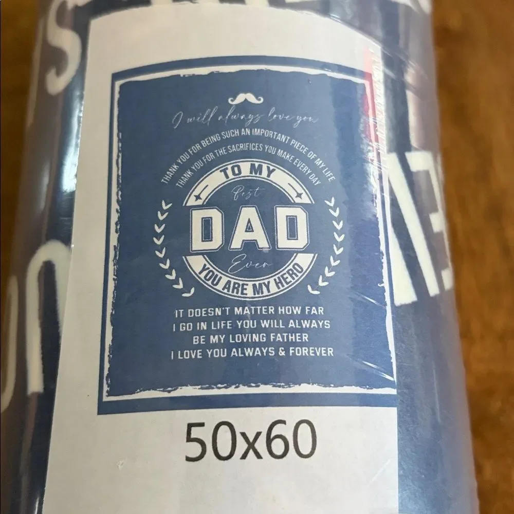 Dad hero blanket 50 x 60”